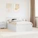 Cadru de pat cu headboard Alb 135 x 190 cm Lemn compozit - WALTI WALTI