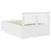Cadru de pat cu headboard Alb 135 x 190 cm Lemn compozit - WALTI WALTI