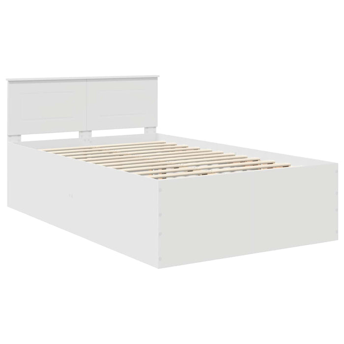 Cadru de pat cu headboard Alb 120 x 190 cm Lemn compozit WALTI