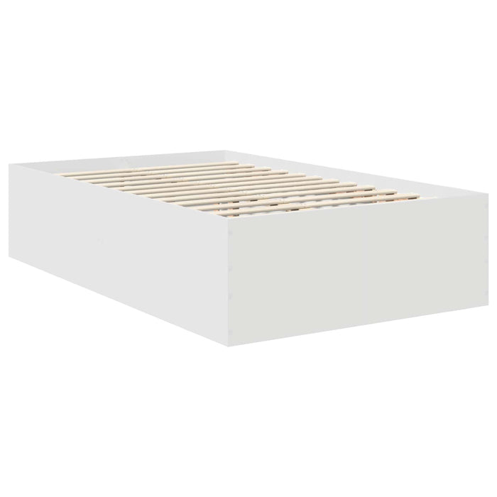 Cadru de pat cu headboard Alb 120 x 190 cm Lemn compozit WALTI
