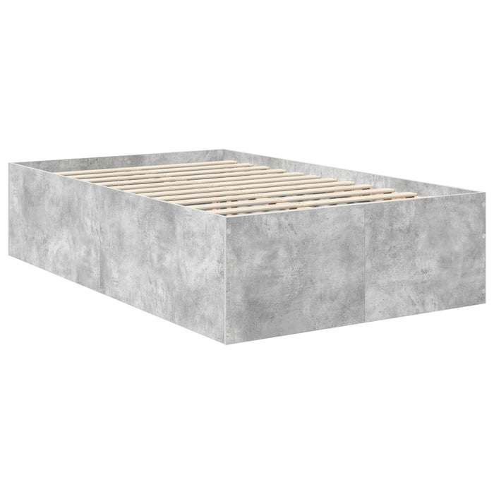 Cadru de pat Gri din beton 120 x 190 cm Lemn compozit - WALTI WALTI