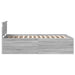 Cadru de pat cu headboard Gri Sonoma 120 x 190 cm Lemn compozit - WALTI WALTI