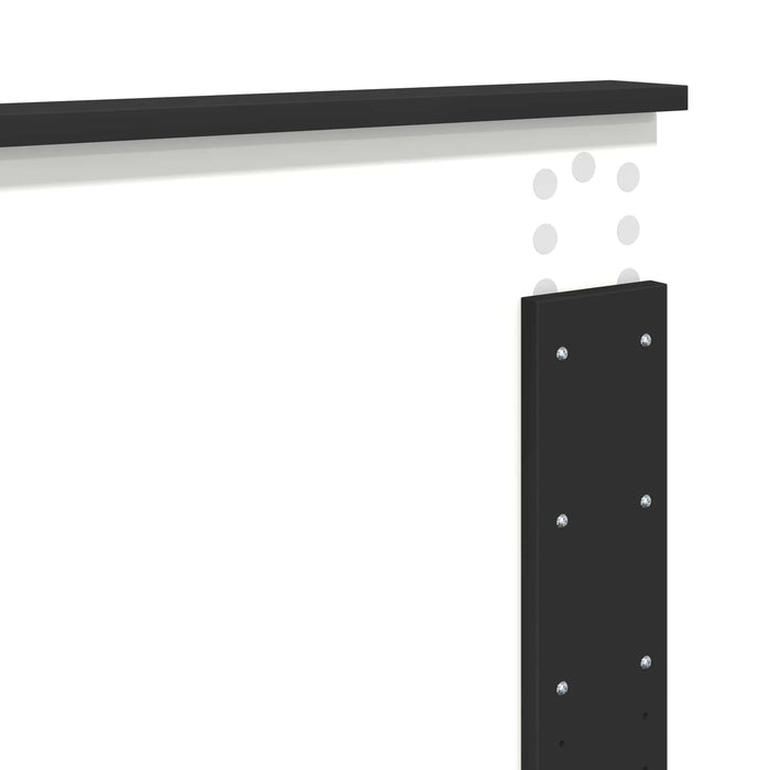 Cadru de pat cu headboard Negru 120 x 200 cm Lemn compozit - WALTI WALTI