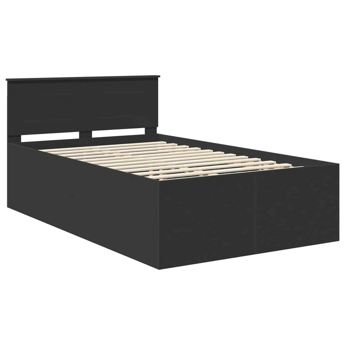 Cadru de pat cu headboard Negru 120 x 200 cm Lemn compozit - WALTI WALTI