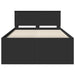 Cadru de pat cu headboard Negru 120 x 200 cm Lemn compozit - WALTI WALTI