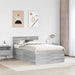 Cadru de pat cu headboard Gri Sonoma 120 x 200 cm Lemn compozit - WALTI WALTI