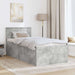 Cadru de pat Gri din beton 120 x 200 cm Lemn compozit - WALTI WALTI