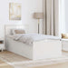 Cadru de pat cu headboard Alb 75 x 190 cm Lemn compozit - WALTI WALTI