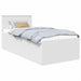 Cadru de pat cu headboard Alb 75 x 190 cm Lemn compozit - WALTI WALTI