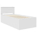 Cadru de pat cu headboard Alb 75 x 190 cm Lemn compozit - WALTI WALTI