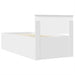 Cadru de pat cu headboard Alb 75 x 190 cm Lemn compozit - WALTI WALTI