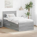 Cadru de pat cu headboard Gri Sonoma 75 x 190 cm Lemn compozit - WALTI WALTI