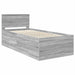 Cadru de pat cu headboard Gri Sonoma 75 x 190 cm Lemn compozit - WALTI WALTI