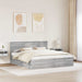 Cadru de pat cu headboard Gri Sonoma 200 x 200 cm Lemn compozit - WALTI WALTI