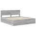 Cadru de pat cu headboard Gri Sonoma 200 x 200 cm Lemn compozit - WALTI WALTI