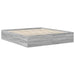 Cadru de pat cu headboard Gri Sonoma 200 x 200 cm Lemn compozit - WALTI WALTI
