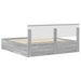 Cadru de pat cu headboard Gri Sonoma 200 x 200 cm Lemn compozit - WALTI WALTI