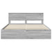 Cadru de pat cu headboard Gri Sonoma 200 x 200 cm Lemn compozit - WALTI WALTI