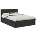 Cadru de pat cu headboard Negru 150 x 200 cm Lemn compozit - WALTI WALTI