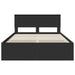 Cadru de pat cu headboard Negru 150 x 200 cm Lemn compozit - WALTI WALTI