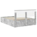 Cadru de pat Gri din beton 150 x 200 cm Lemn compozit - WALTI WALTI