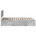 Cadru de pat Gri din beton 150 x 200 cm Lemn compozit - WALTI WALTI