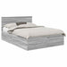 Cadru de pat cu headboard Gri Sonoma 150 x 200 cm Lemn compozit - WALTI WALTI
