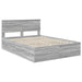 Cadru de pat cu headboard Gri Sonoma 150 x 200 cm Lemn compozit - WALTI WALTI