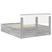 Cadru de pat cu headboard Gri Sonoma 150 x 200 cm Lemn compozit - WALTI WALTI