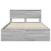 Cadru de pat cu headboard Gri Sonoma 150 x 200 cm Lemn compozit - WALTI WALTI