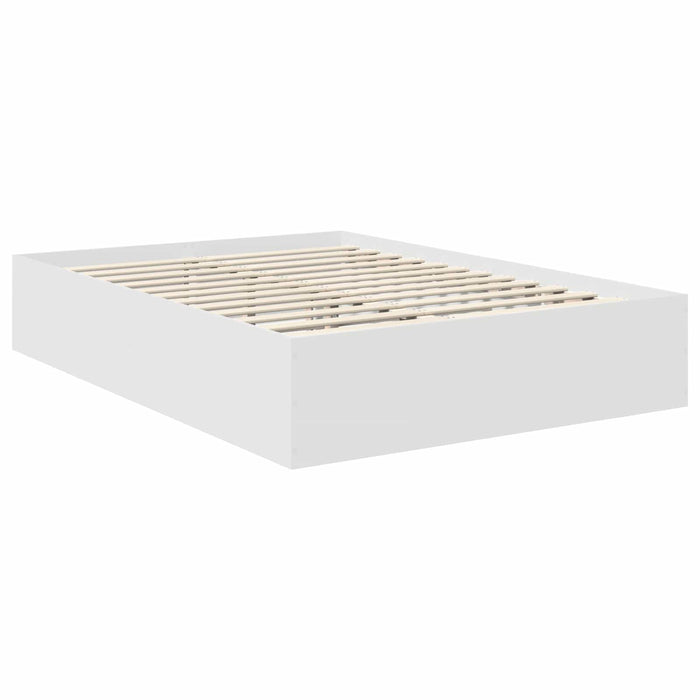 Cadru de pat cu headboard Alb 140 x 190 cm Lemn compozit WALTI