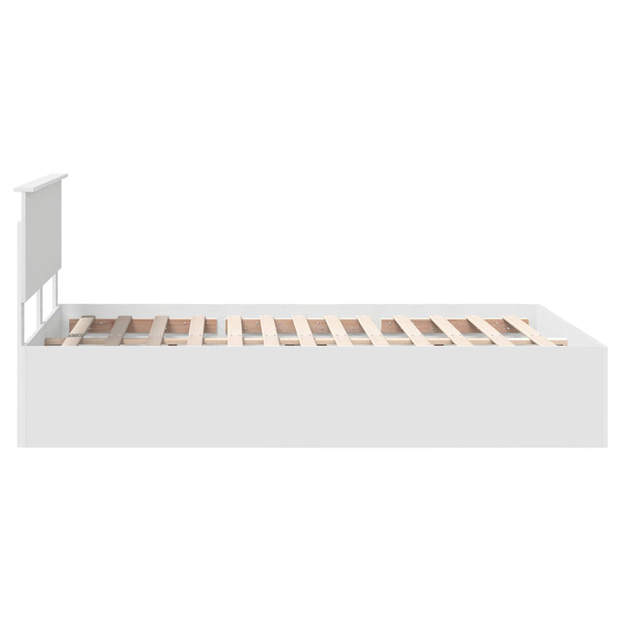 Cadru de pat cu headboard Alb 140 x 190 cm Lemn compozit WALTI