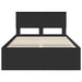 Cadru de pat cu headboard Negru 135 x 190 cm Lemn compozit - WALTI WALTI