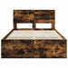 Cadru de pat Stejar fumuriu 135 x 190 cm Lemn compozit - WALTI WALTI
