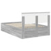 Cadru de pat cu headboard Gri Sonoma 135 x 190 cm Lemn compozit - WALTI WALTI