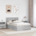 Cadru de pat cu headboard Gri Sonoma 120 x 190 cm Lemn compozit - WALTI WALTI