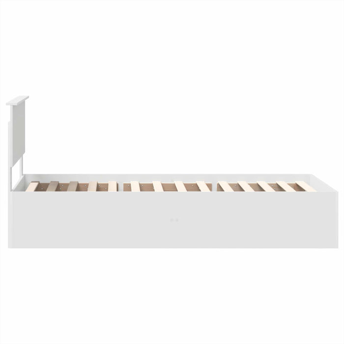 Cadru de pat cu headboard Alb 120 x 200 cm Lemn compozit - WALTI WALTI