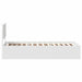 Cadru de pat cu headboard Alb 120 x 200 cm Lemn compozit - WALTI WALTI