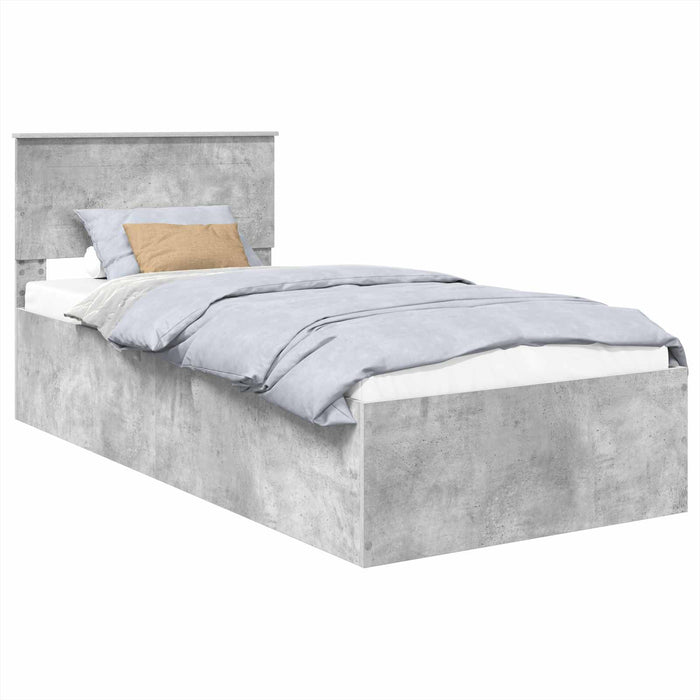 Cadru de pat Gri din beton 120 x 200 cm Lemn compozit - WALTI WALTI