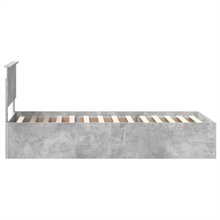 Cadru de pat Gri din beton 120 x 200 cm Lemn compozit - WALTI WALTI
