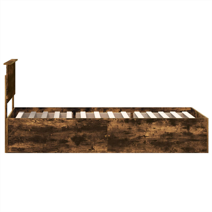 Cadru de pat Stejar fumuriu 90 x 190 cm Lemn compozit - WALTI WALTI