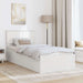 Cadru de pat cu headboard Alb 75 x 190 cm Lemn compozit - WALTI WALTI