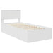 Cadru de pat cu headboard Alb 75 x 190 cm Lemn compozit - WALTI WALTI