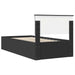 Cadru de pat cu headboard Negru 75 x 190 cm Lemn compozit - WALTI WALTI