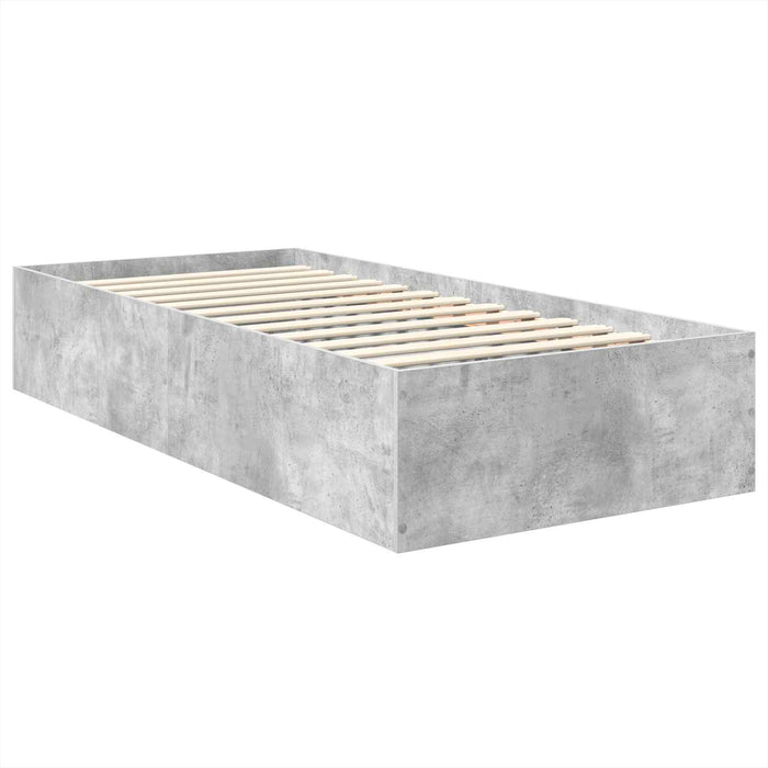 Cadru de pat Gri din beton 75 x 190 cm Lemn compozit - WALTI WALTI