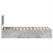 Cadru de pat Gri din beton 75 x 190 cm Lemn compozit - WALTI WALTI