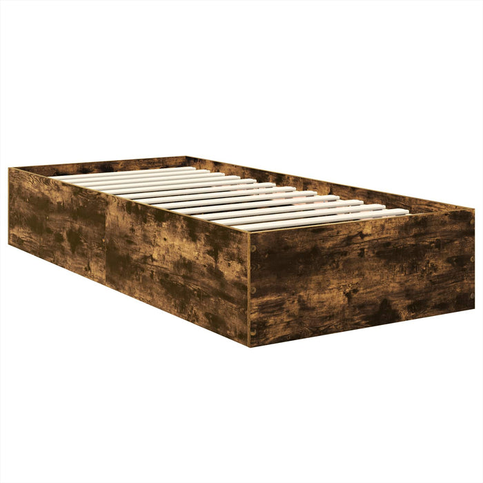Cadru de pat Stejar fumuriu 75 x 190 cm Lemn compozit - WALTI WALTI