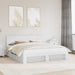 Cadru de pat cu headboard Alb 200 x 200 cm Lemn compozit - WALTI WALTI