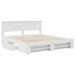 Cadru de pat cu headboard Alb 200 x 200 cm Lemn compozit - WALTI WALTI