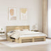 Cadru de pat Stejar Sonoma 200 x 200 cm Lemn compozit - WALTI WALTI